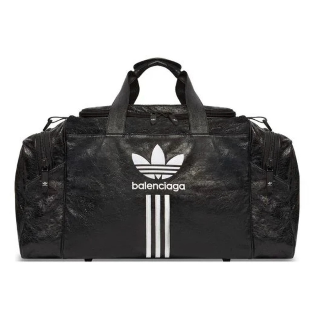 ❌SOLD ❌ BALENCIAGA X Adidas Lambskin Leather Gym Duffle Bag Black!